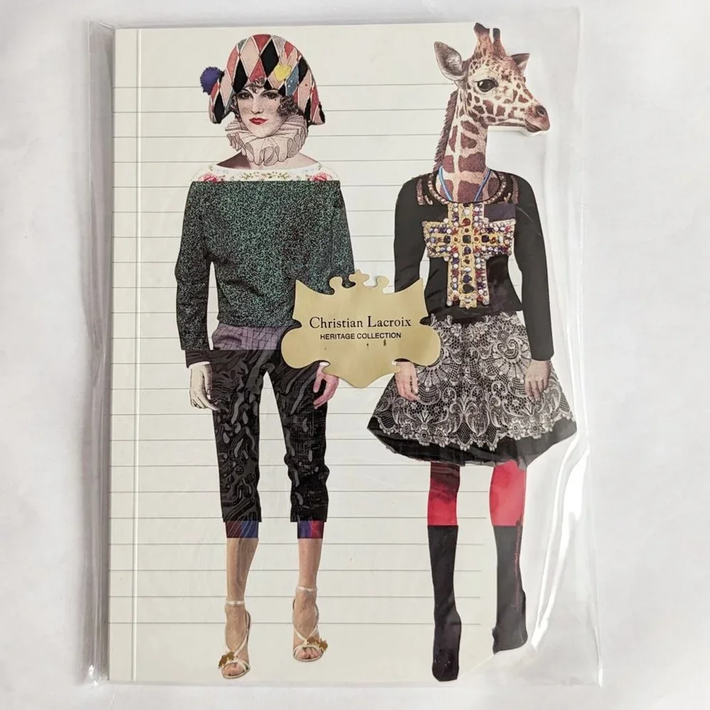 NEW Christian Lacroix Love Who You Want Harlequin Giraffe 80pgs Die-Cut Notebook